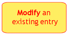 Modify an existing entry